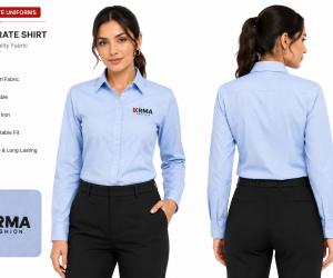 Premium Women’s Corporate Shirt – Custom Uniform Manufacturer | KRMA Fashion 👔