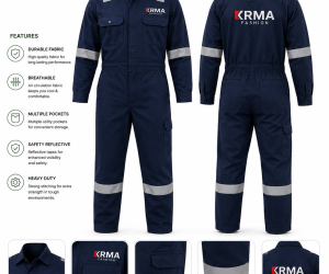 Industrial Safety Coverall – Custom Workwear Manufacturer | KRMA Fashion 🦺