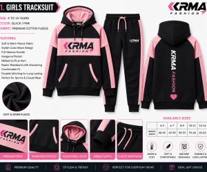 Girls Tracksuit – Premium Cotton Fleece | Custom Kidswear Manufacturer