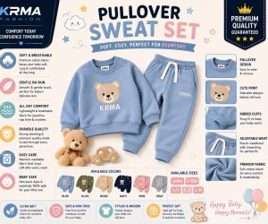 Baby Pullover Sweat Set | Custom Apparel Manufacturing
