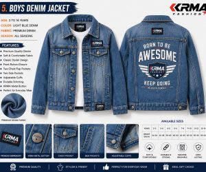 Premium Boys Denim Jackets – Custom Manufacturing by KRMA Fashion 👖🧥