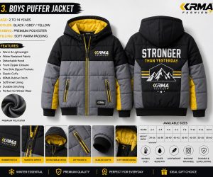 Boys Puffer Jacket – Premium Winter Kidswear | KRMA Fashion