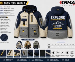 Boys Tech Jacket | Custom Apparel Manufacturer & Exporter