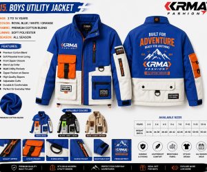 Boys Utility Jacket | Custom Apparel Manufacturing