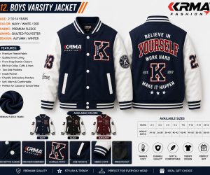 Boys Varsity Jacket | Custom Apparel Manufacturing