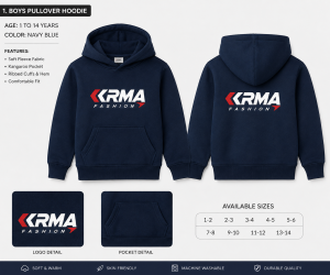 Boys Pullover Hoodie | Custom Apparel Manufacturing